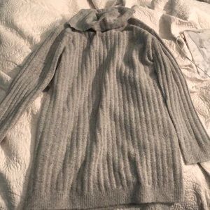 Tobi sweater dress turtle neck open back